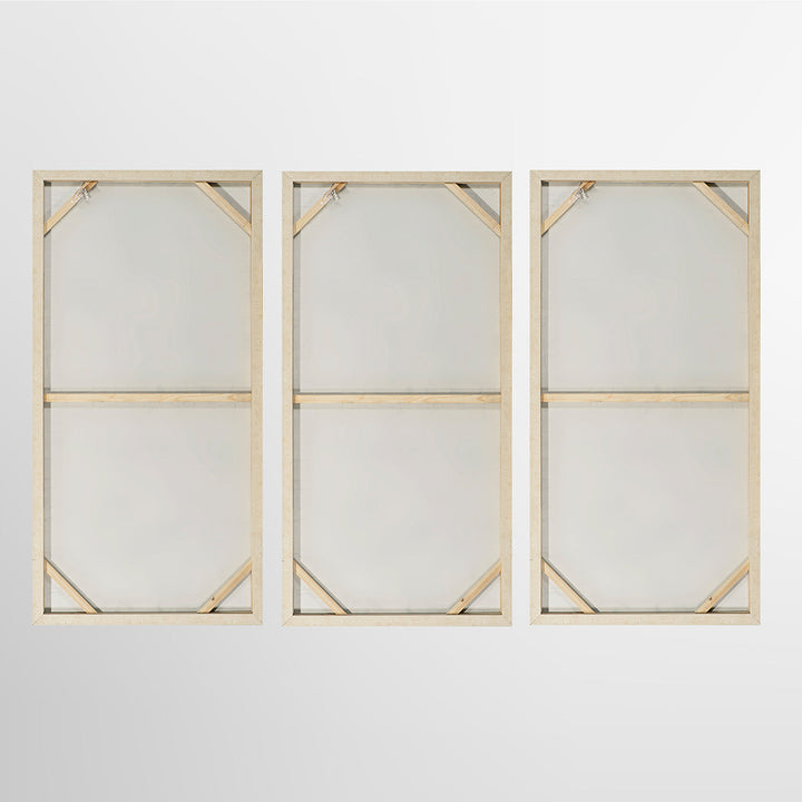 Soft Natural Geometry (70 x 105 cm) – Handveredelter Kunstdruck auf Leinwand