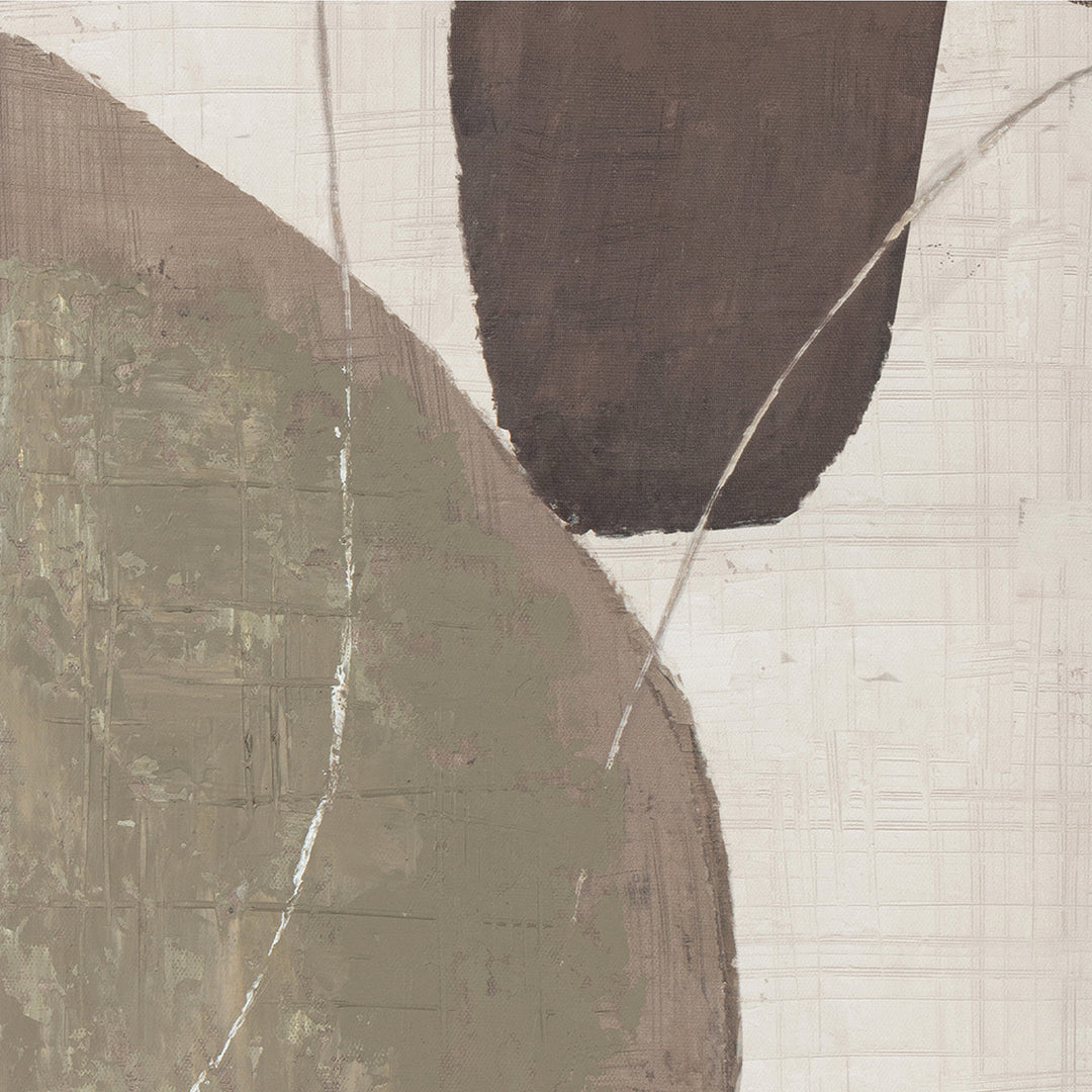 Soft Natural Geometry (70 x 105 cm) – Handveredelter Kunstdruck auf Leinwand