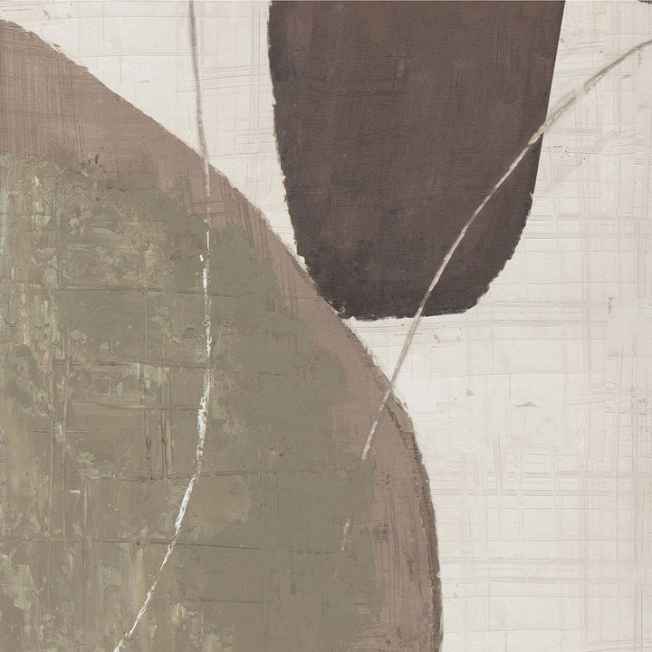 Soft Natural Geometry (70 x 105 cm) – Handveredelter Kunstdruck auf Leinwand