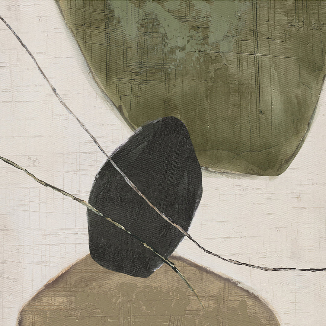 Soft Natural Geometry (70 x 105 cm) – Handveredelter Kunstdruck auf Leinwand