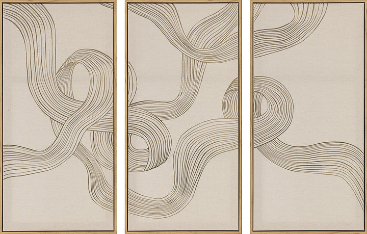 Lines of Flow – Handveredelter Kunstdruck auf Leinwand
