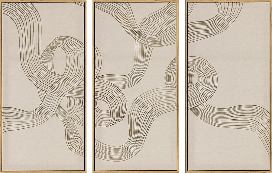 Lines of Flow – Handveredelter Kunstdruck auf Leinwand