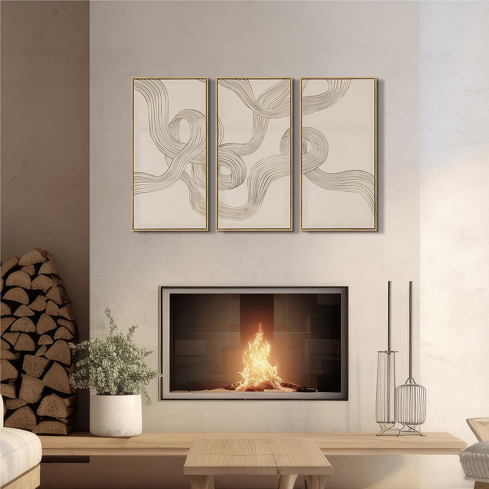 Lines of Flow – Handveredelter Kunstdruck auf Leinwand