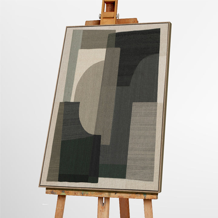 Wooden Shapes – Handveredelter Kunstdruck auf Leinwand