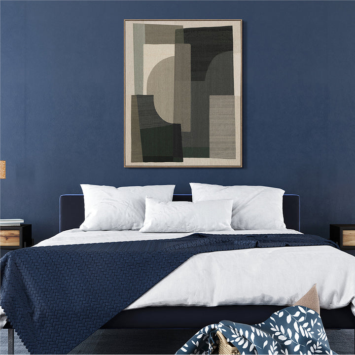 Wooden Shapes – Handveredelter Kunstdruck auf Leinwand