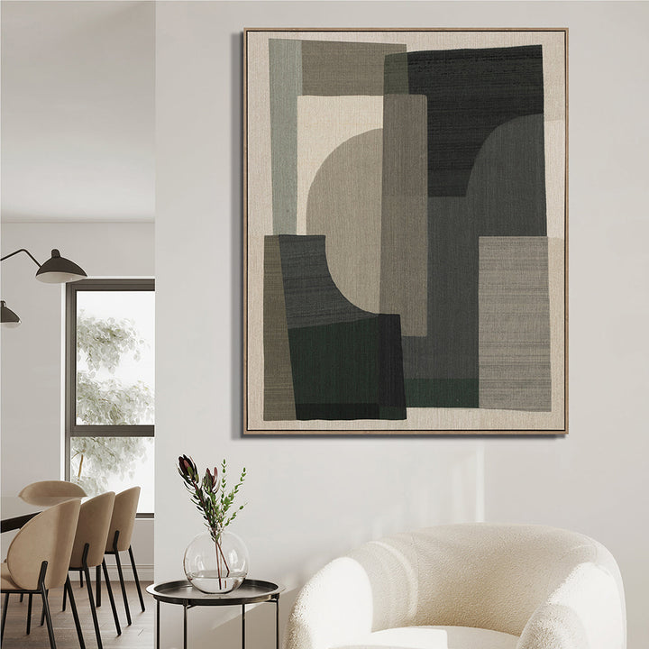 Wooden Shapes – Handveredelter Kunstdruck auf Leinwand