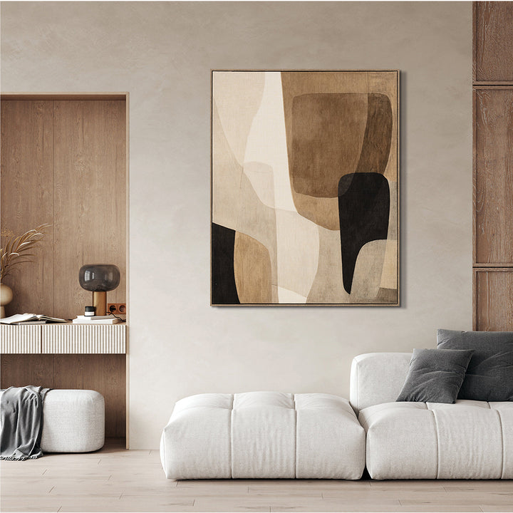 Gemäde Urban Shapes – Handveredelter Kunstdruck auf Leinwand
