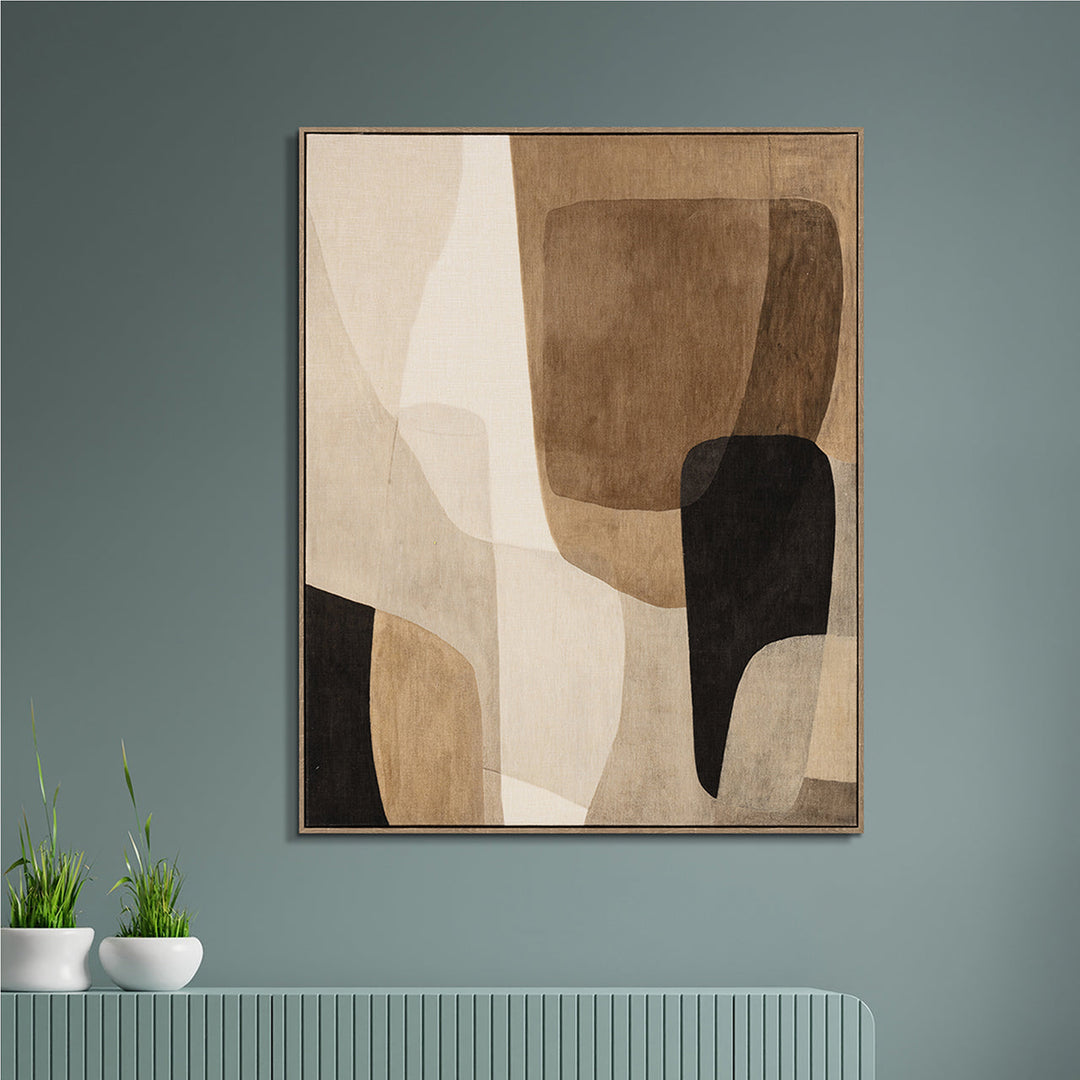 Gemäde Urban Shapes – Handveredelter Kunstdruck auf Leinwand