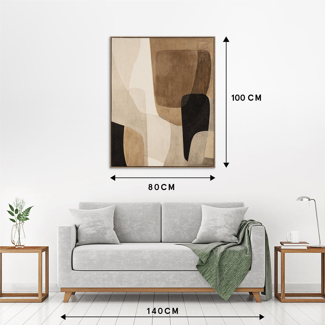 Gemäde Urban Shapes – Handveredelter Kunstdruck auf Leinwand