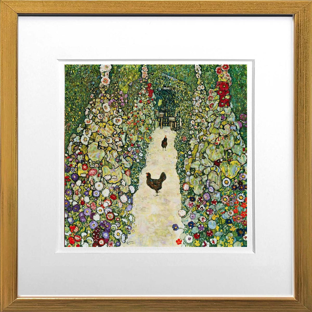 Gartenweg mit Hühnern - Gustav Klimt | Meisterwerke Miniprint