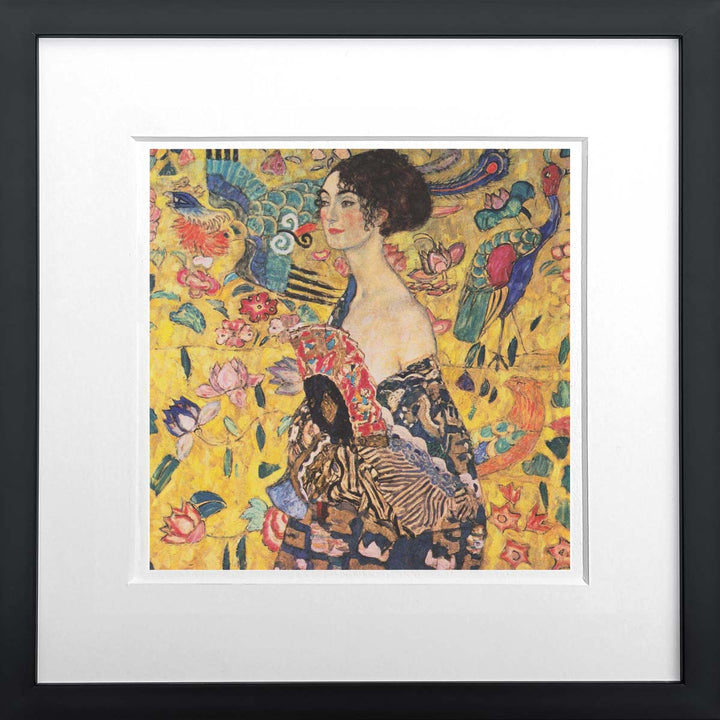 Dame mit Fächer - Gustav Klimt | Meisterwerke Miniprint