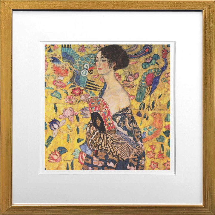 Dame mit Fächer - Gustav Klimt | Meisterwerke Miniprint