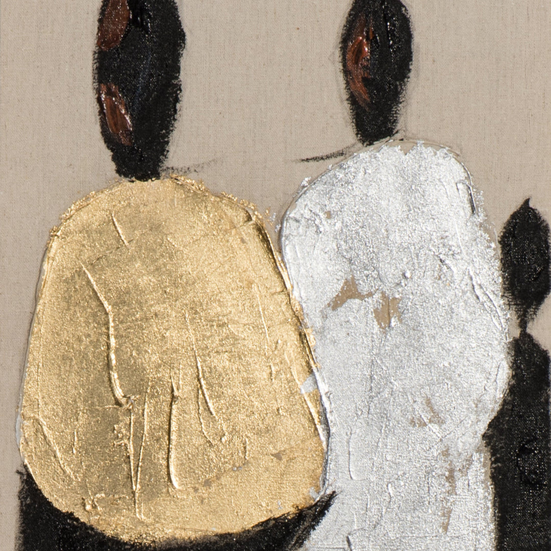 Modenschau in gold und silber
