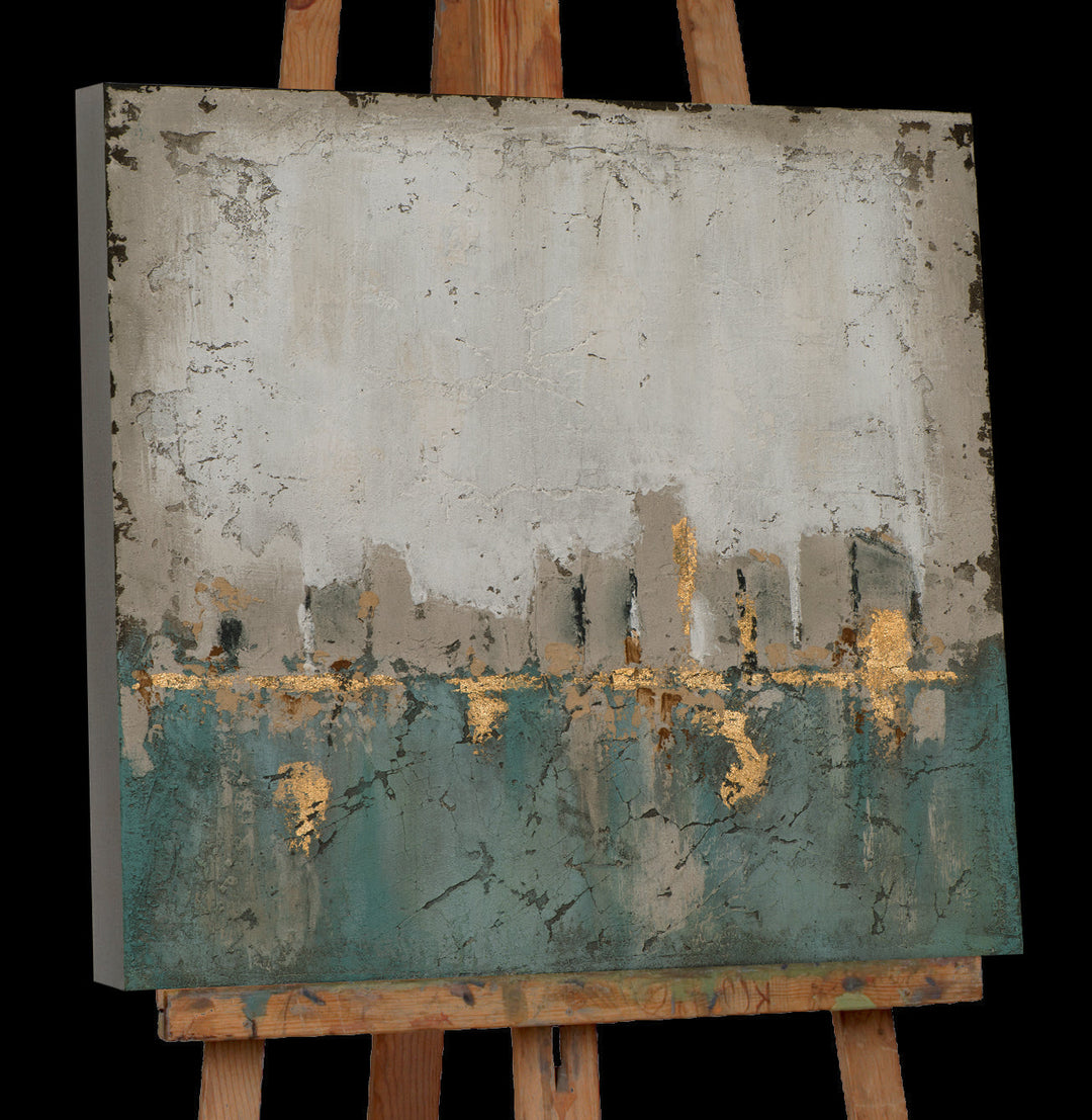 Abstrakte Skyline in Türkis