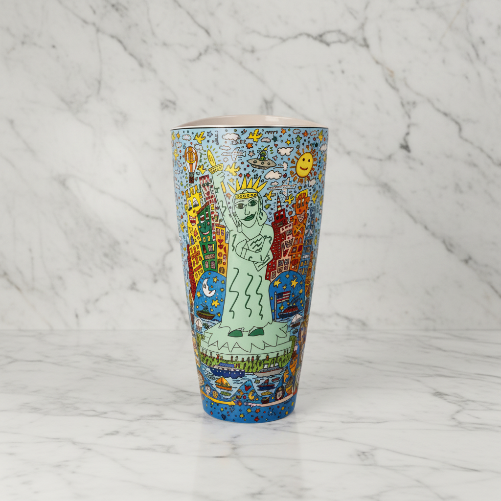 "James Rizzi The Big Apple is Big on Liberty" | James Rizzi  - Vase Pop Art