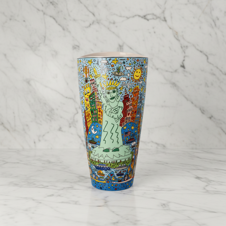 "James Rizzi The Big Apple is Big on Liberty" | James Rizzi  - Vase Pop Art