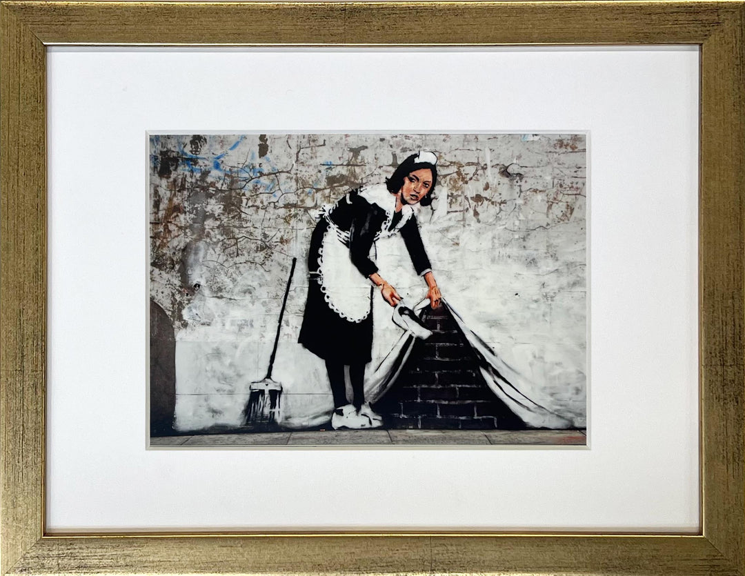 "Sweep it Under the Carpet" - Banksy Miniprint