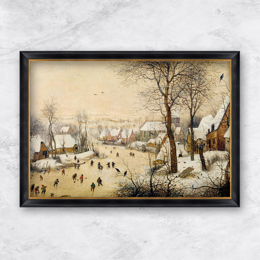 "Winter Landscape with Skaters and a Bird Trap" | Pieter Bruegel der Ältere