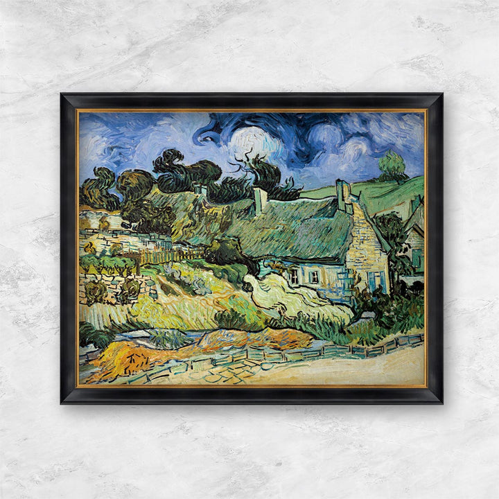 "Strohgedeckte Häuser in Cordeville bei Auvers-sur-Oise" | Vincent van Gogh