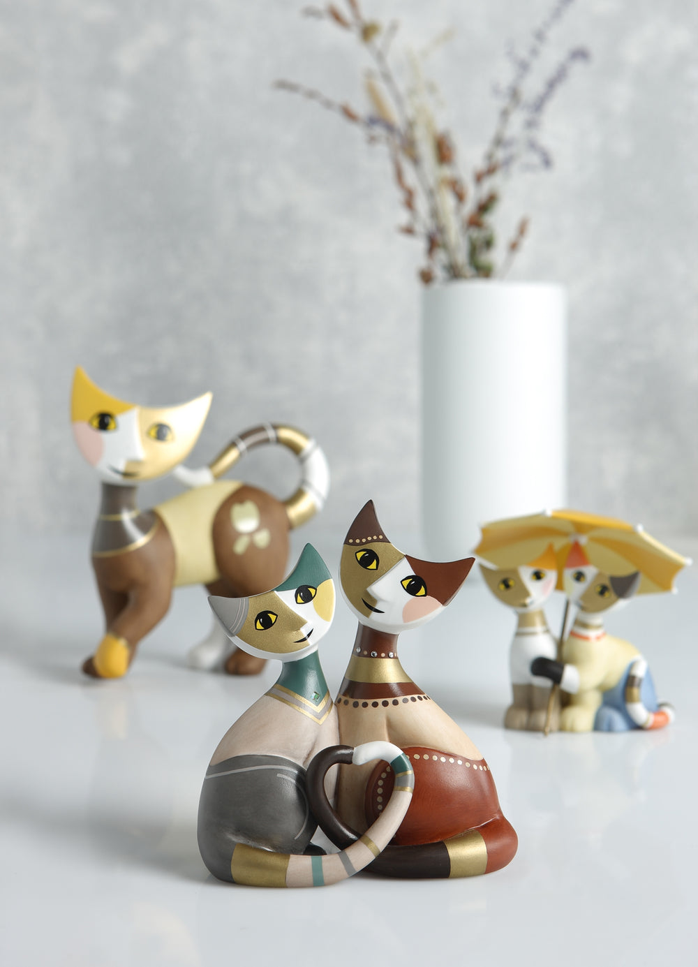 R. Wachtmeister Katzen Amici sotto l´ombrello – Goebel