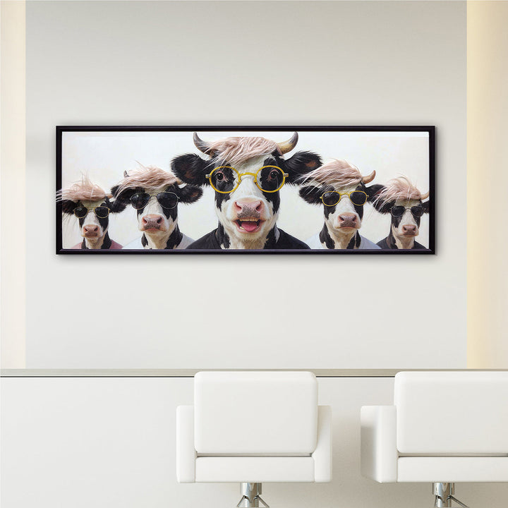 Kunstfell Fabulous Five – Gemälde mit Kunstfell-Applikationen