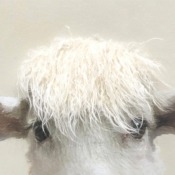 Kunstfell Wolly Sheep – Gemälde mit Kunstfell-Applikationen