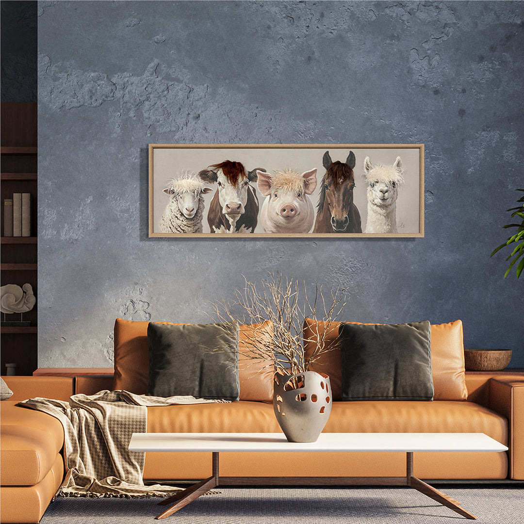 Kunstfell Farm Friends – Gemälde mit Kunstfell-Applikationen