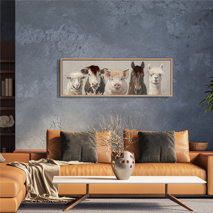 Kunstfell Farm Friends – Gemälde mit Kunstfell-Applikationen