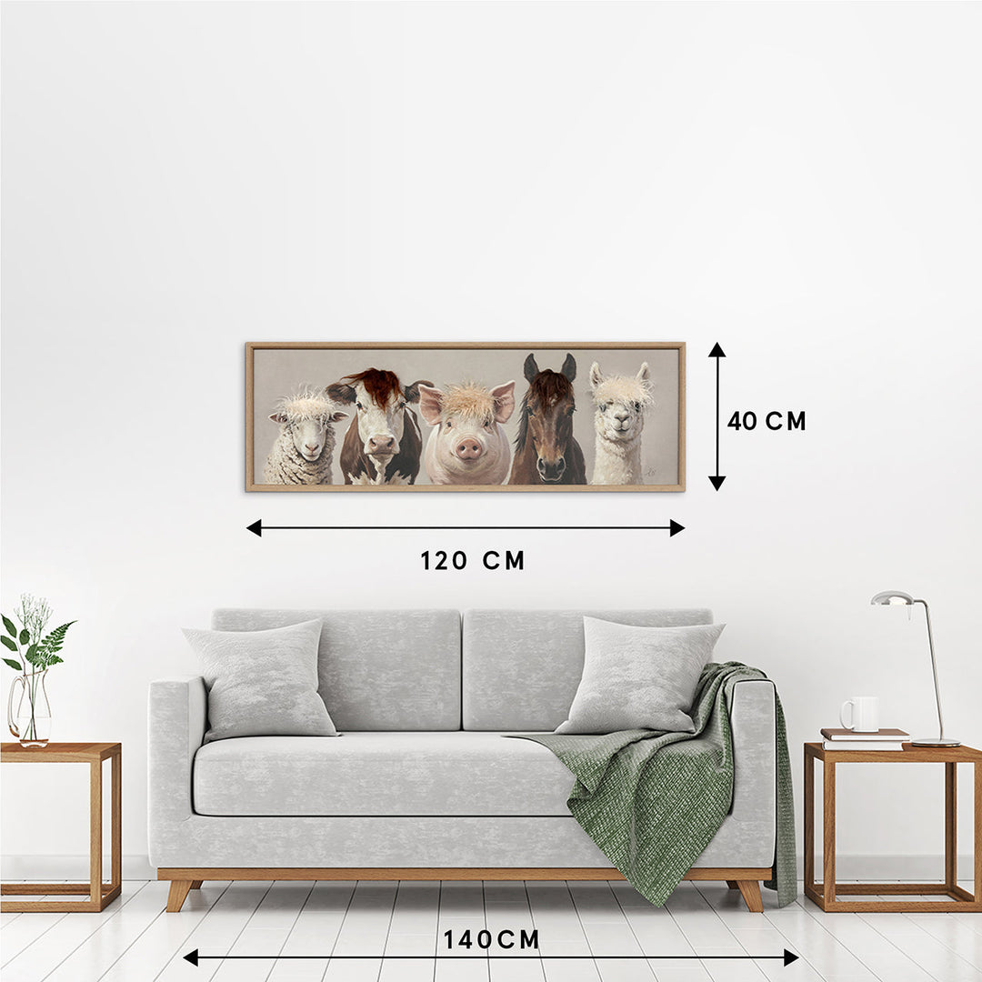 Kunstfell Farm Friends – Gemälde mit Kunstfell-Applikationen