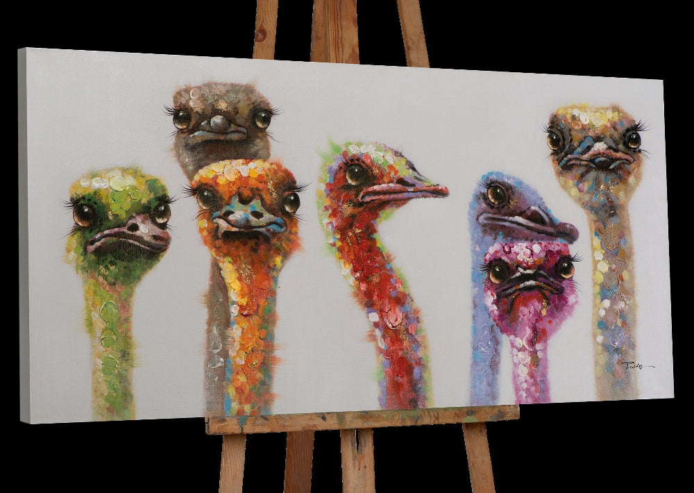 Große Straußenfamilie