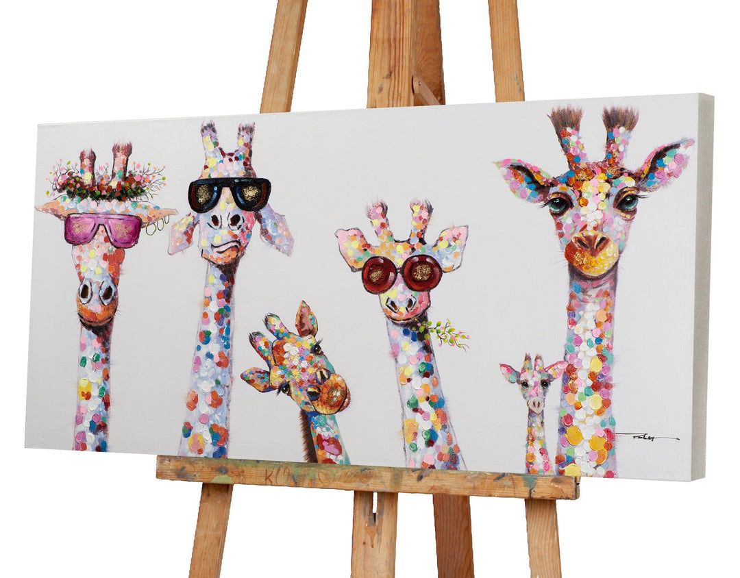 Kuriose Giraffenfamilie