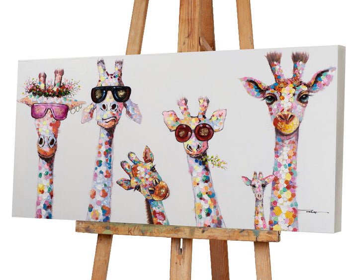 Kuriose Giraffenfamilie