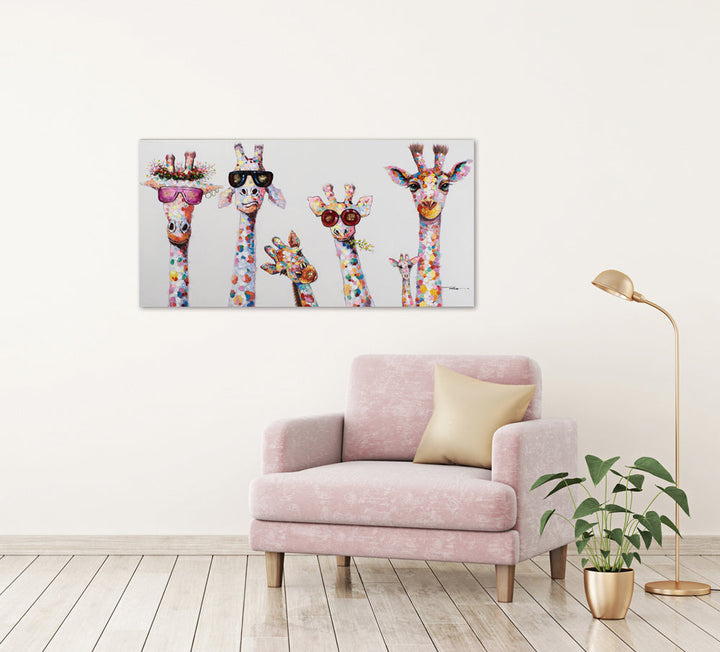 Kuriose Giraffenfamilie