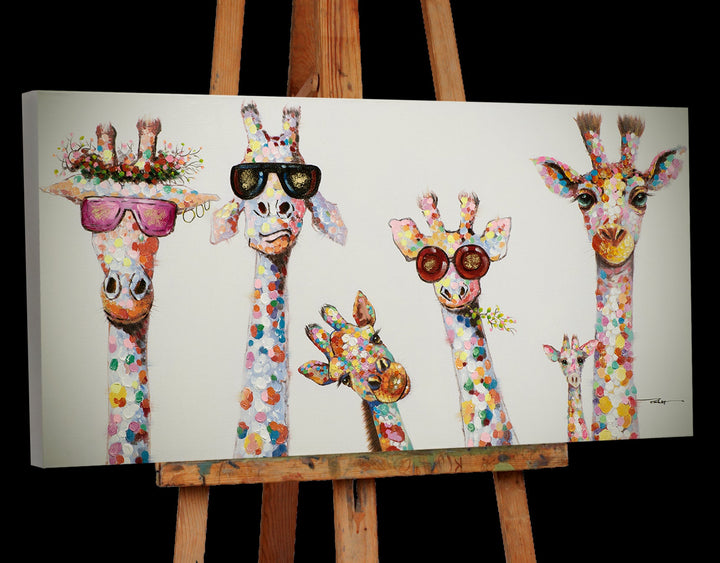Kuriose Giraffenfamilie