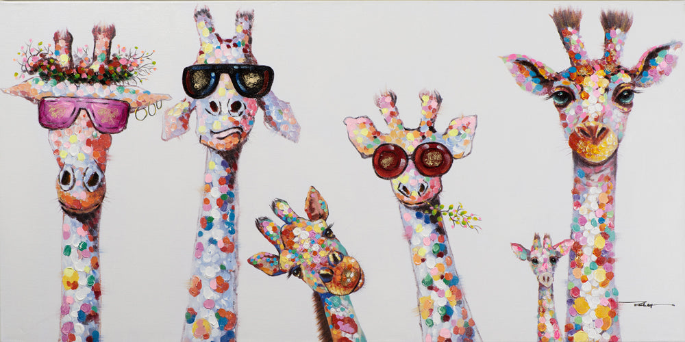 Kuriose Giraffenfamilie