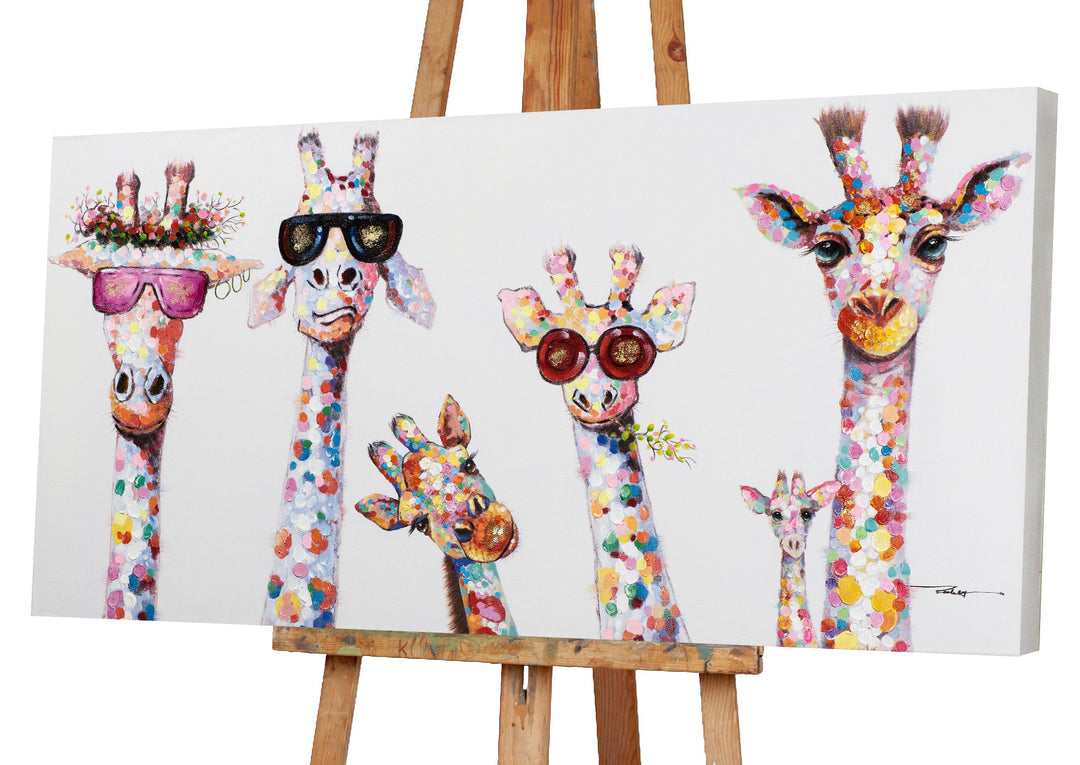 Kuriose Giraffenfamilie