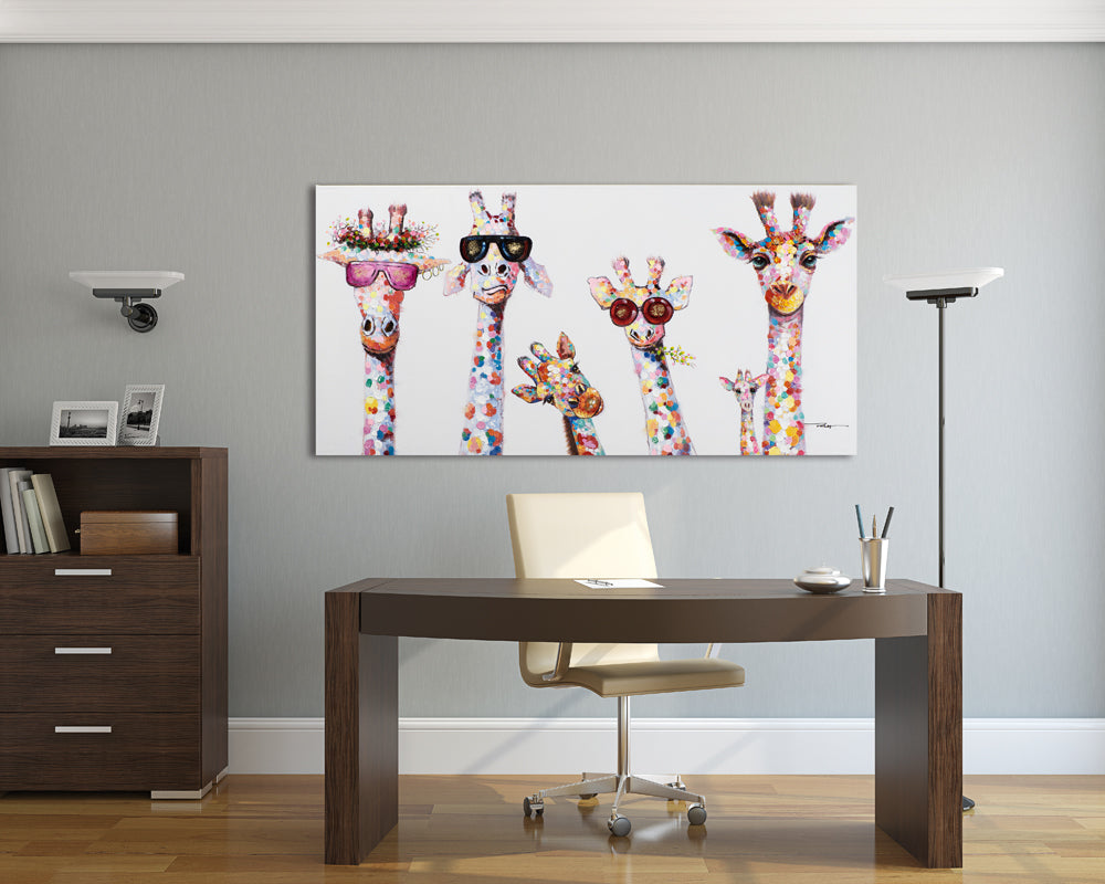 Kuriose Giraffenfamilie