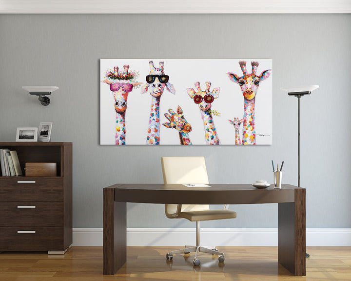 Kuriose Giraffenfamilie