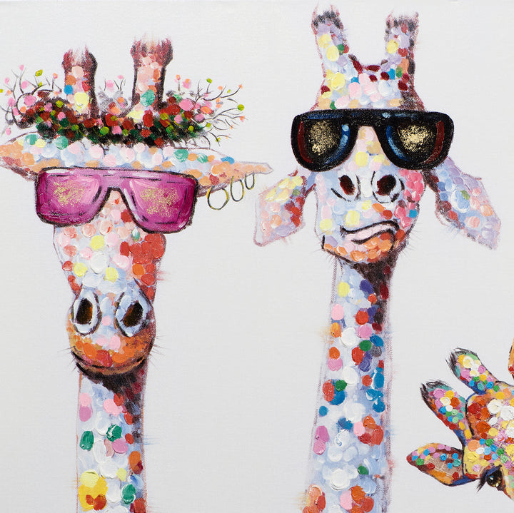 Kuriose Giraffenfamilie