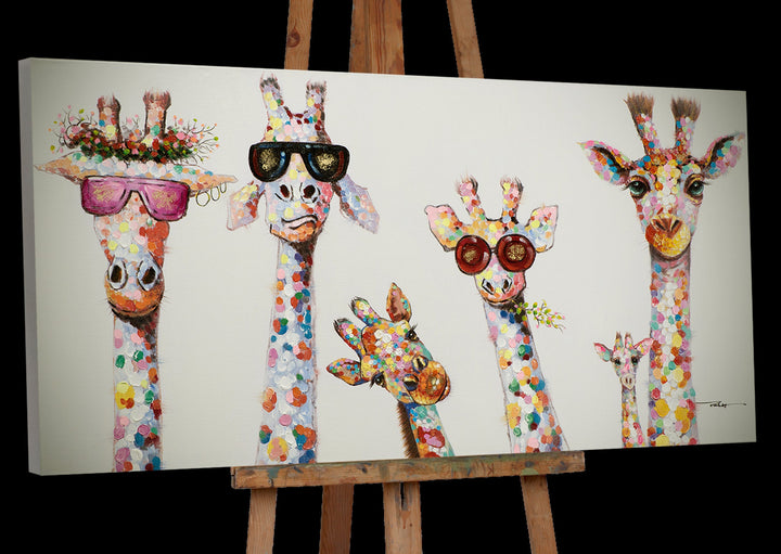 Kuriose Giraffenfamilie