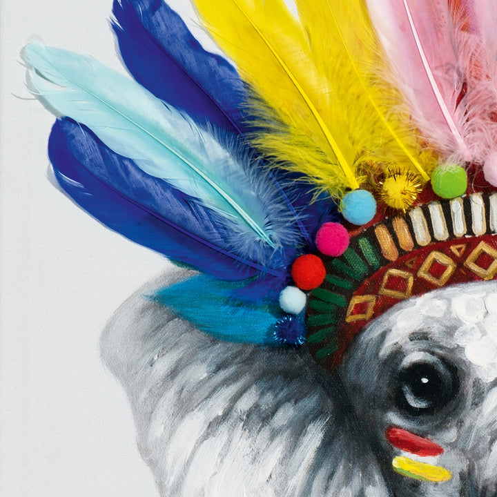 Kleiner Elefant mit Federn