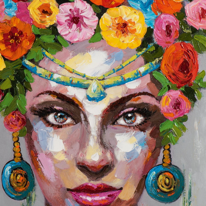 Hübsche Frau mit Blumen