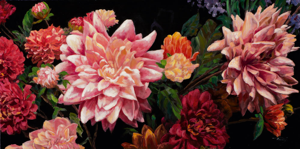 Hübsche rosa Blumen mit Hochglanz