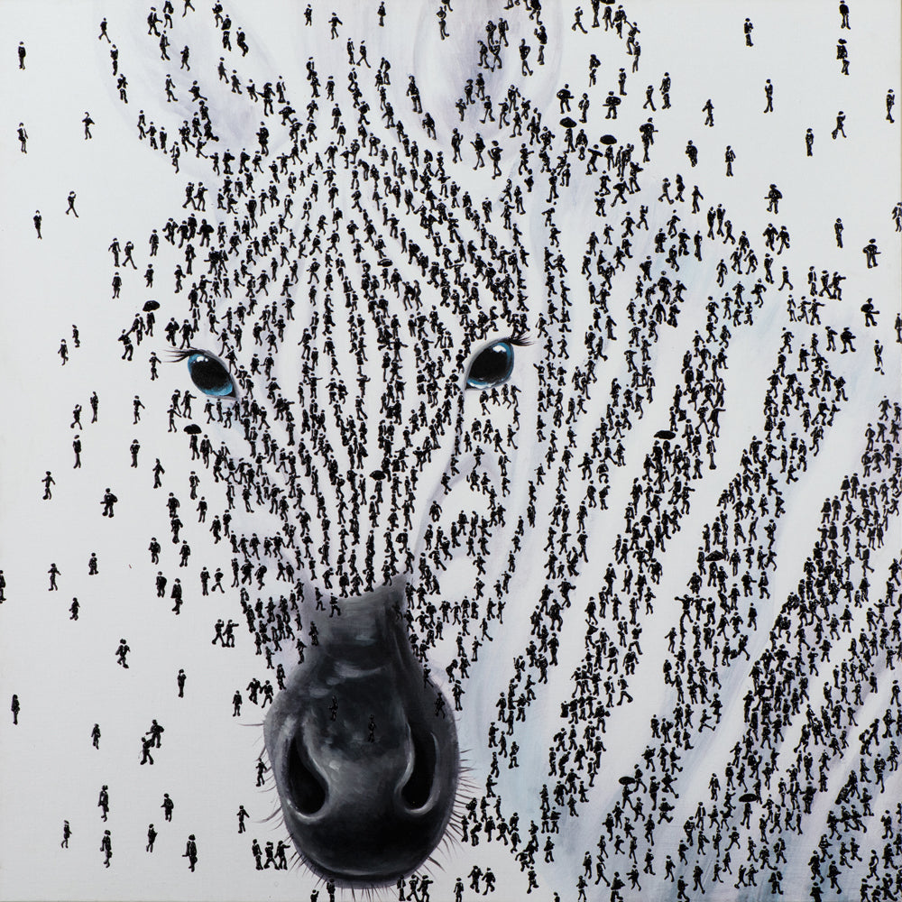 Zebra aus Menschen