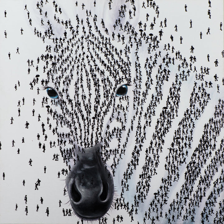 Zebra aus Menschen