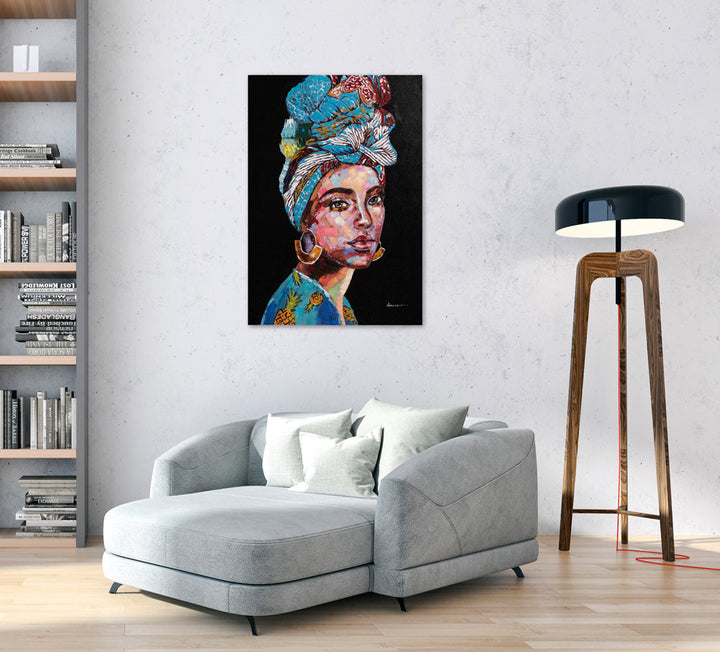 Schönheit mit blauem Turban II