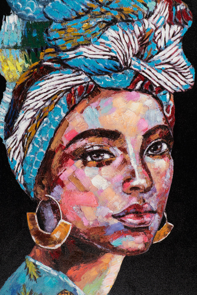 Schönheit mit blauem Turban II