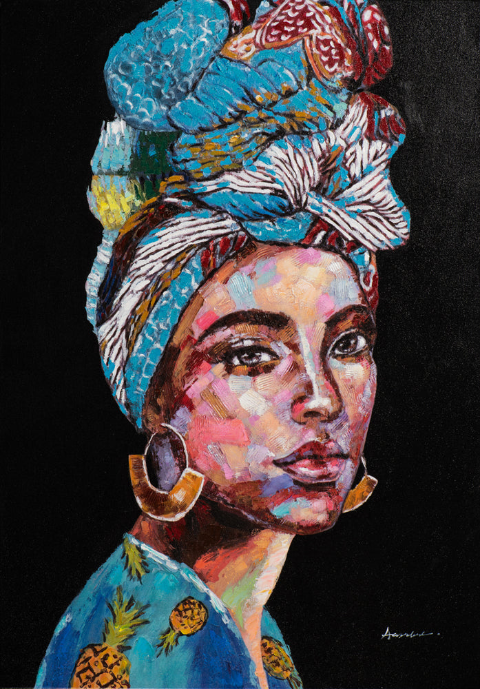 Schönheit mit blauem Turban II