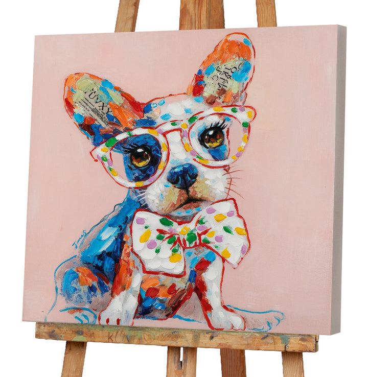 Lustiger Hund mit Brille