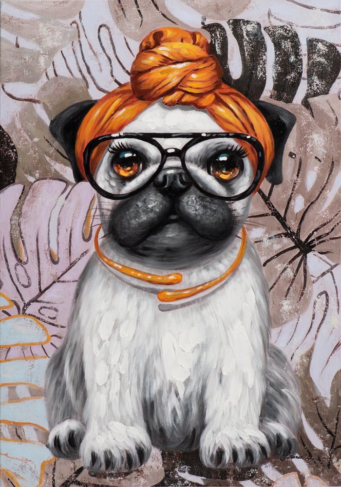 Mops mit Tuch